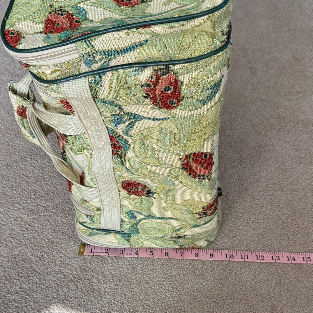 Ladybug Patterned Travel Weekender Bag/Tote - Picture 4 of 16